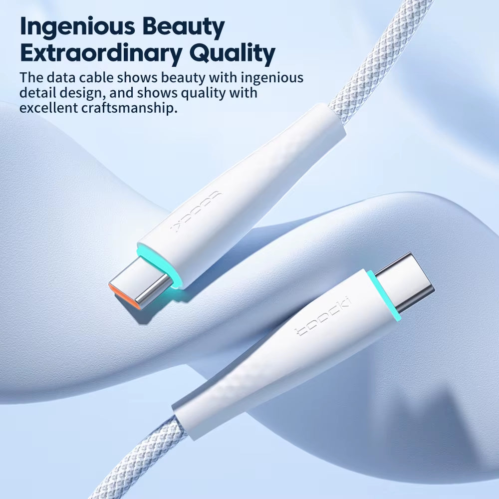 100W USB C Cable 5A Fast Charging Type C Cable for Xiaomi 12 Poco F3 F4 Samsung 3.0 USB C to USB C PD Cable for Macbook