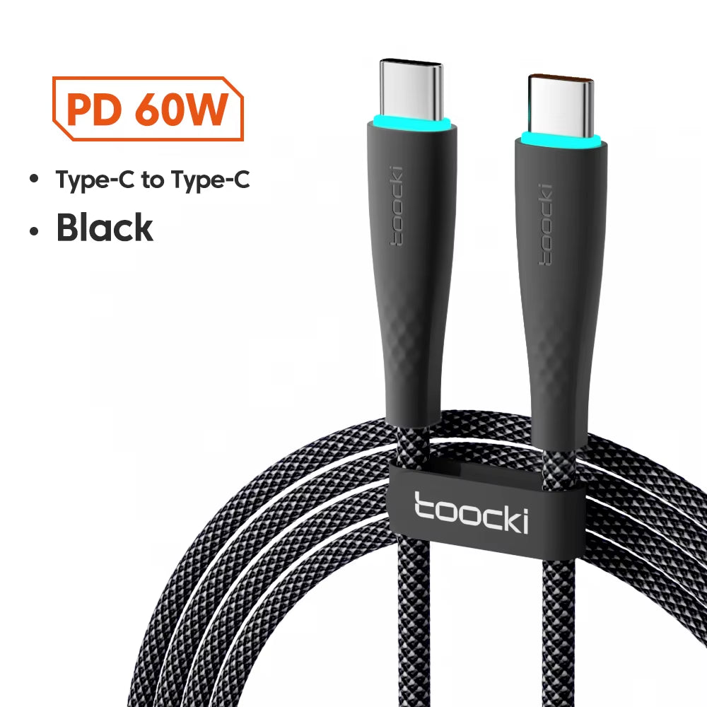 100W USB C Cable 5A Fast Charging Type C Cable for Xiaomi 12 Poco F3 F4 Samsung 3.0 USB C to USB C PD Cable for Macbook